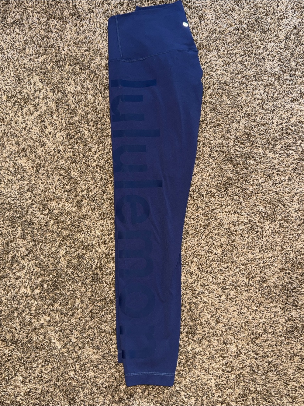 lululemon athletica Navy Blue Logo Leggings